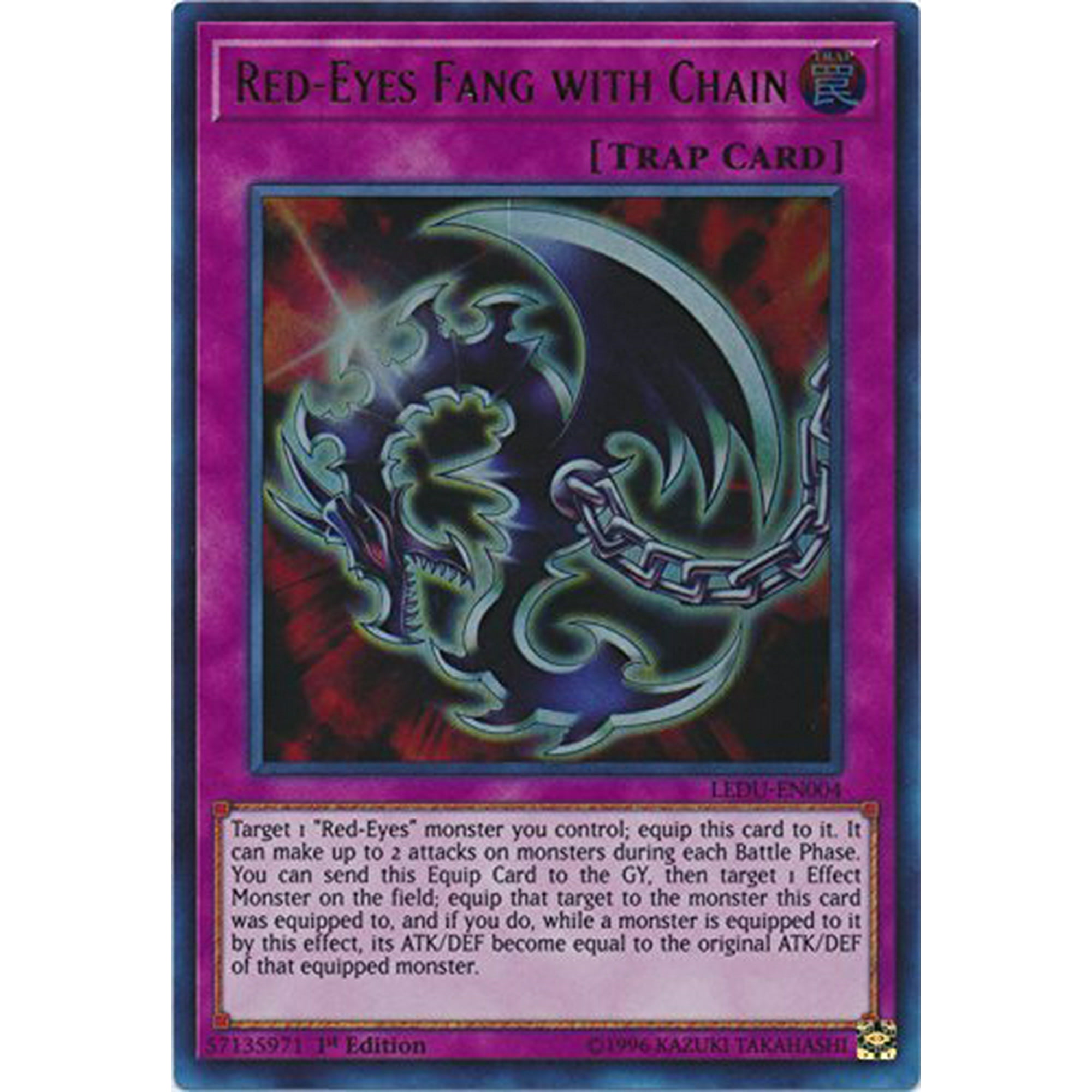 New Sealed Red-Eyes Fang with Chain LDS1-EN021 Secret Rare Limited Ed Yu-Gi-Oh New Sealed Red-Eyes Fang with Chain LDS1-EN021 Secret Rare Limited Ed Yu-Gi-Oh
